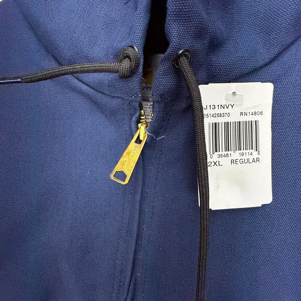 Carhartt Active Jacket Thermal Lined Mens 2XL J131 NVY Navy Blue NWT NOS
